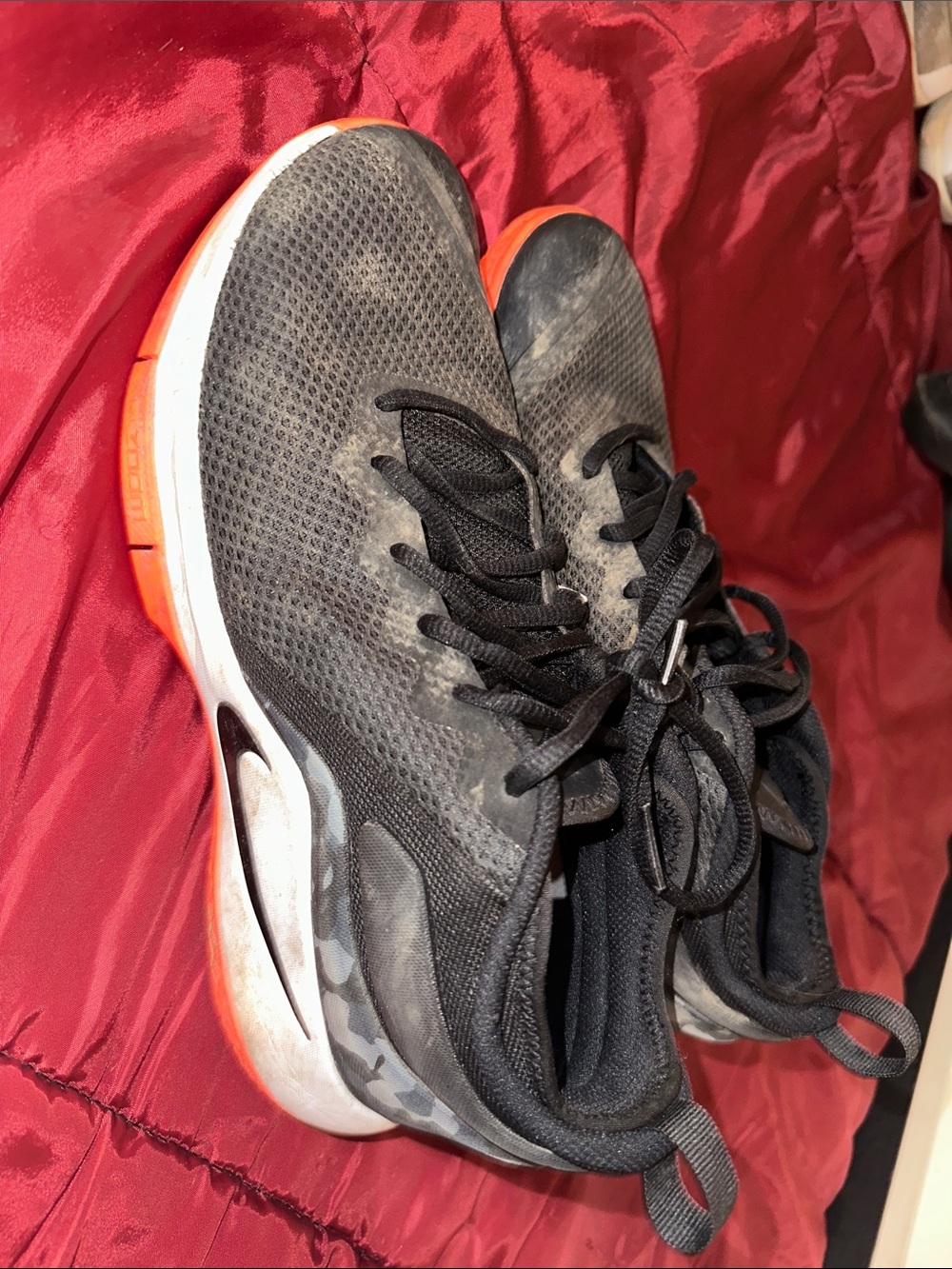 Nike Black and Orange Men's Athletic Shoes